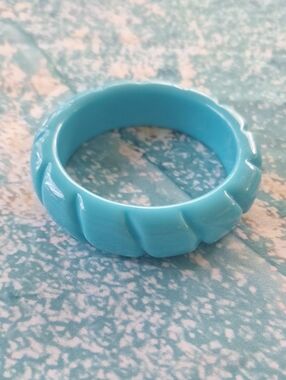 Turquoise Chunky Resin Bangle Bracelet
